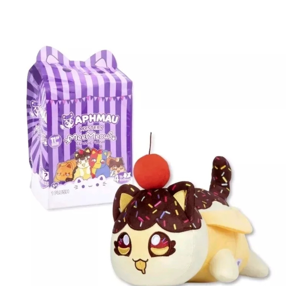 SEALED BIG Chocolate Dipped Banana Aphmau Meemeows 11" Large Cat Toy UNOPENED